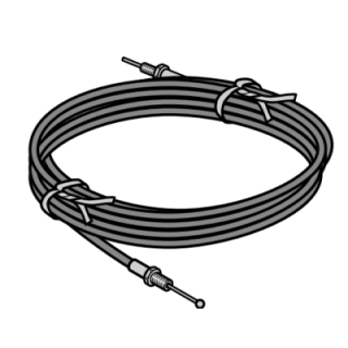 Câble sous gaine avec boule Lg 3000mm Hormann Réference 4546386