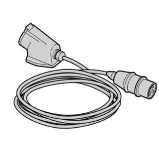 Rallonge Euro 16 avec prise femelle fixe 400V Lg 4m Hormann Réference 635347