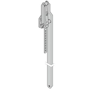 Bras gauche embase ZAMAC hauteur 2000 de porte S95 Hormann