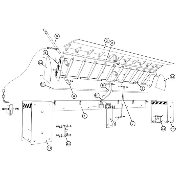 Lèvre MLS / MRS 1250 Galvanisé Type R antidérapant Hormann Référence 2000042