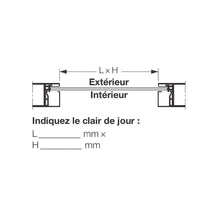 Vitre simple synthétique, transparente, 3mm, FK Hormann Référence 3095225
