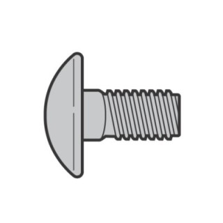 Lot de 10 Vis à tête bombée M8 X 22 à collet carré Hormann Référence 3035719