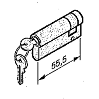 Demi cylindre profilé 45,5 +10mm Hormann Référence 3014860
