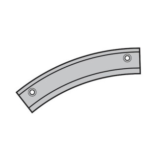 Courbe de rail de guidage supérieure pour type de ferrure L Hormann Référence 3044809