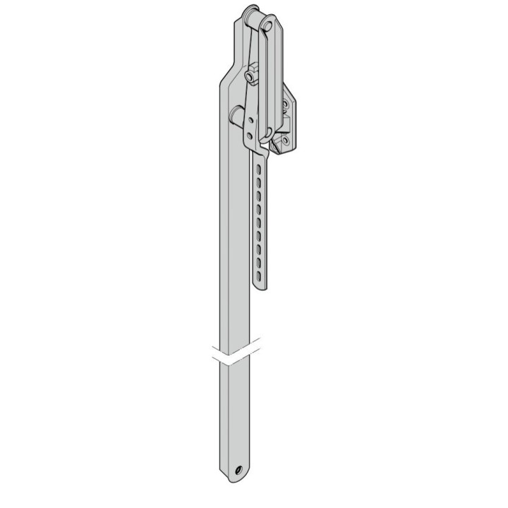 Bras droit embase ZAMAC hauteur 1920 de porte S95 Hormann