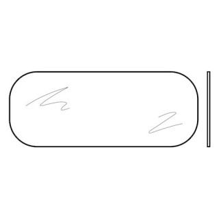 Vitre simple synthétique transparente pour vitrage de section type B, 3mm Hormann Référence 3041271