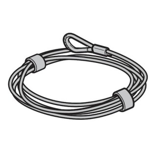 Câble de traction diam 4mm pour tambours d'enroulement avec cosse et virole Hormann Référence 3094965