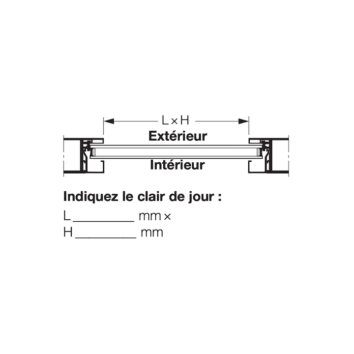 Vitre double polycarbonate 26mm Transparente C2 Hormann Référence 3095249