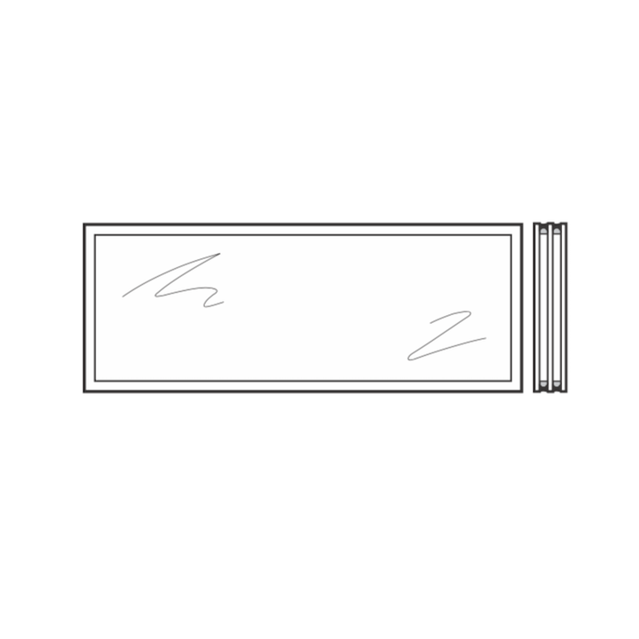 Vitre triple synthétique 26mm Transparente S3 Hormann Référence 3095250