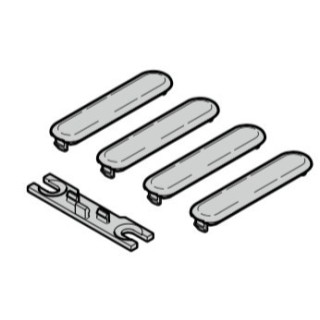Set de cache / montage pour verrouillage multipoint de portillon de porte de garage sectionnelle Hormann Référence 3090676