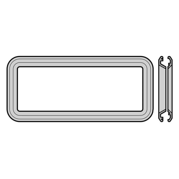 Cadre moulé pour hublot type A, comparables RAL 9011, pour sections de porte  double paroi 42mm Hormann Référence 3091302