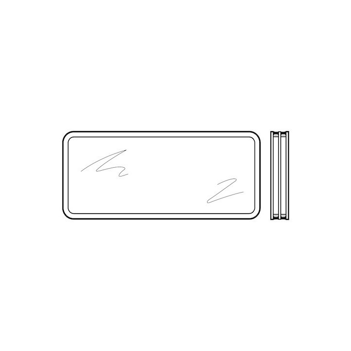 Vitre quadruple synthétique transparente 43mm pour hublot type A, pour panneaux double paroi 80mm Hormann Référence 3089755