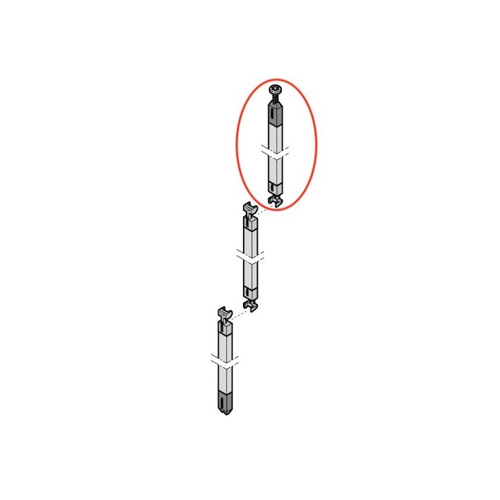Tige de verrouillage haut multipoints pour portillon incorporé Hormann Référence 3091362