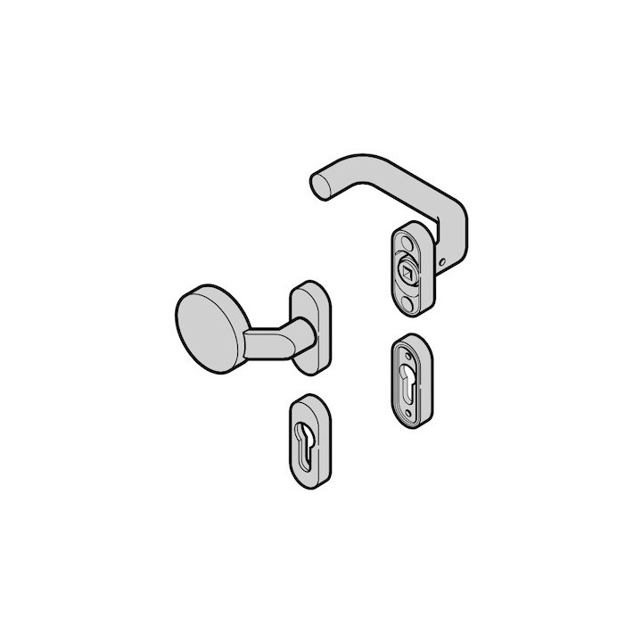 Cylindre rond acier inoxydable brossé Hormann Référence 4016896