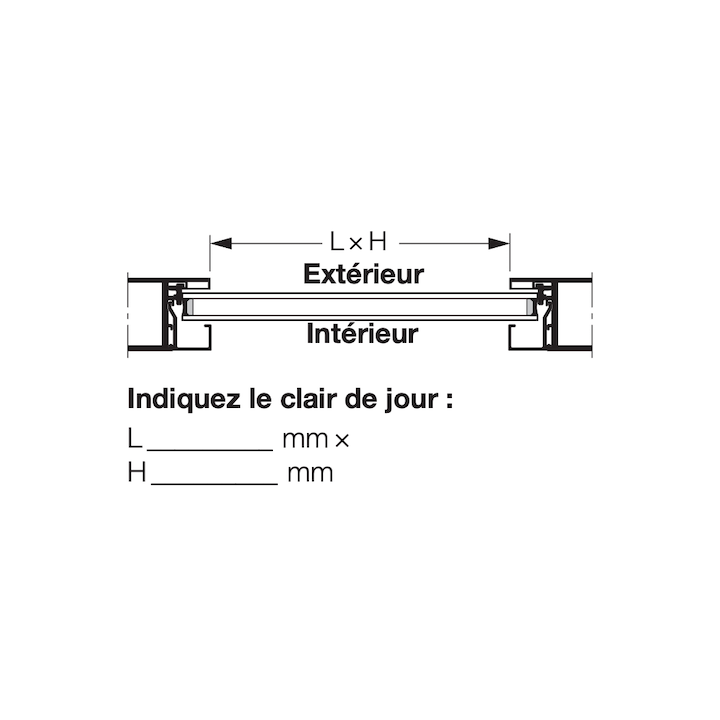 Vitre double synthétique 26mm Teintée en blanc (opale) M2 Hormann Référence 3095248