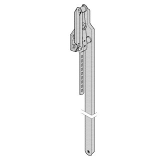 Bras droit embase ZAMAC pour N80 hauteur de porte 1920mm Hormann Référence 1049921