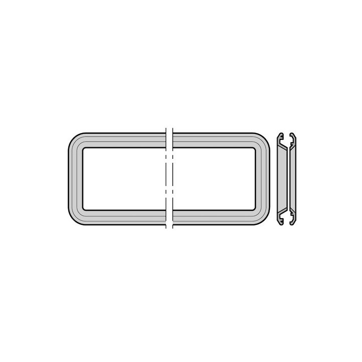 Vitre double en verre, P4A pour portes à rainures Hormann Référence 3098352
