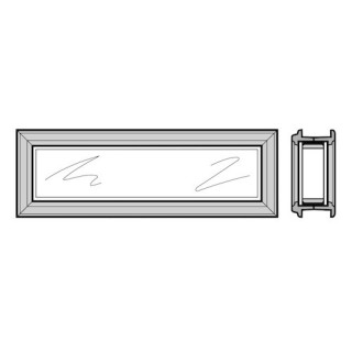 Hublot type D pour sections de porte à double paroi 67mm, cadre synthétique RAL 9011 avec vitre double Hormann Référence 3093290