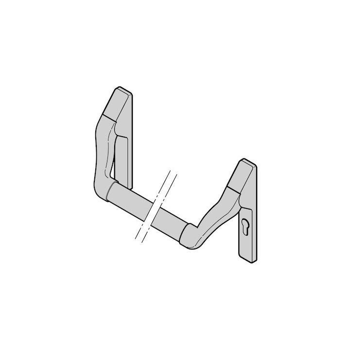 Barre de poussée pour porte de secours synthétique Hormann Référence 3099908