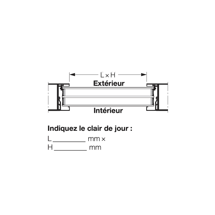 Vitre triple synthétique 51mm Transparente C3 Hormann Référence 3100567