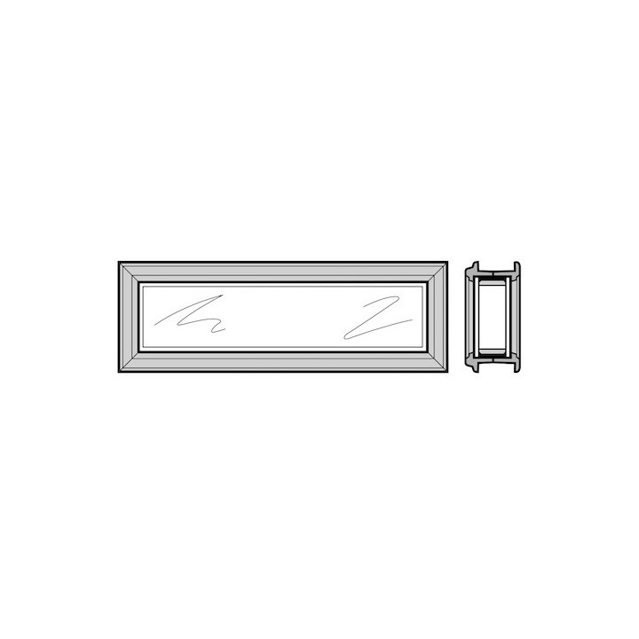 Hublot type D pour sections de porte à double paroi 67mm, cadre synthétique avec vitre triple Hormann Référence 3095188