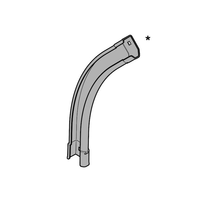 Courbe de rail de guidage segment droit, R361 ferrure GD et GS Hormann Référence 3097686