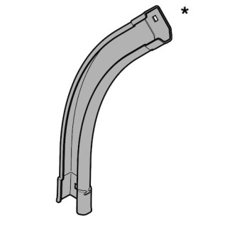 Courbe de rail de guidage segment droit, R510 ferrure GD et GS Hormann Référence 3097683