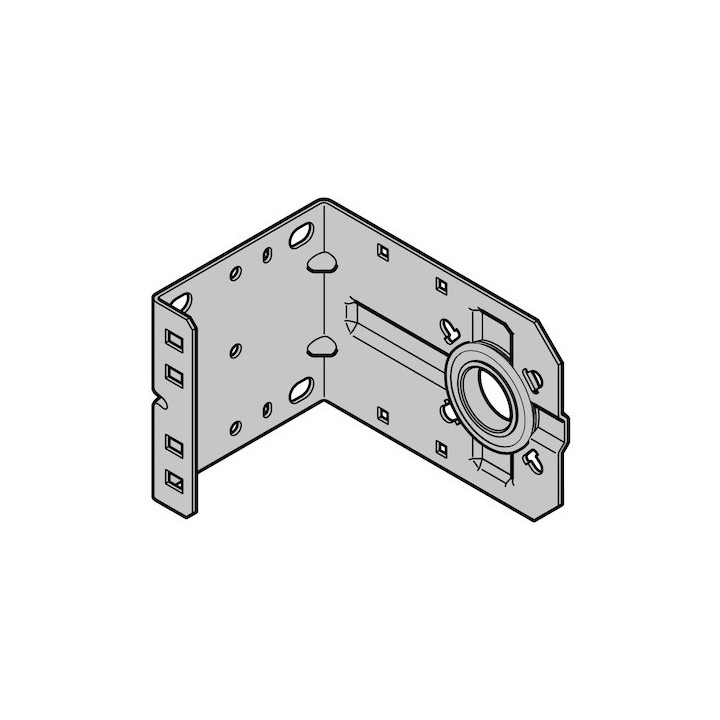 Palier d'extrémité droite avec patte de fixation N°7 taille 1 Hormann Référence 3096303