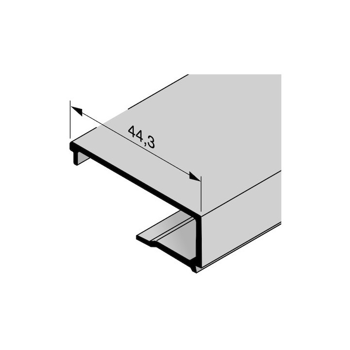 Parclose en aluminium pour portillon indépendant GA 007, E6 / C35 Hormann Référence 3094042