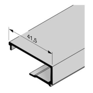 Parclose en aluminium pour portillon indépendant GA 011, E6 / C35 Hormann Référence 3095015