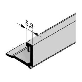 Parclose en aluminium pour portillon indépendant GA 005, E6 / C0 Hormann Référence 3094039