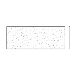 Vitre simple synthétique structure cristalline pour vitrage à cassettes 650mm Hormann Référence 3060500
