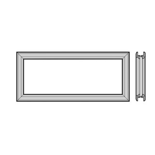 Cadre de vitrage à cassettes 650mm Hormann Référence 3044933