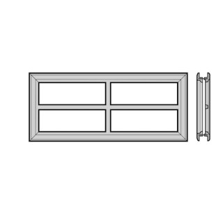 Cadre de fenêtre à cassettes 650mm, motif n°2 Hormann Référence 3044941