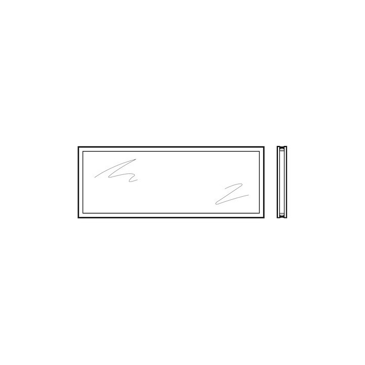 Vitre double synthétique transparente Type M 620mm Hormann Référence 3092752