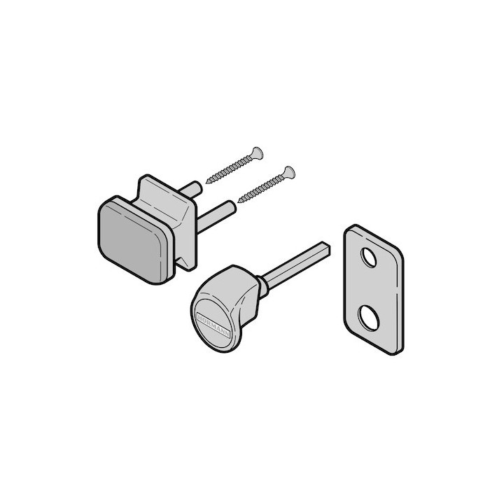 Garniture à poignée extérieure CP, avec plaque d'habillage, TS 42,5mm teinte laiton F3 Hormann Référence 3045630