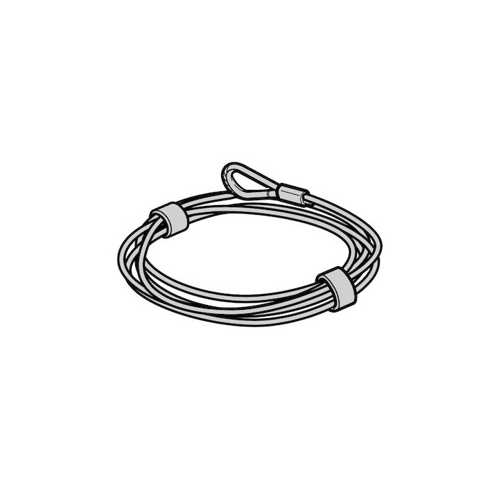 Câbles de traction diam 3mm avec cosse 3500mm, ferrure N Hormann Référence 3064384