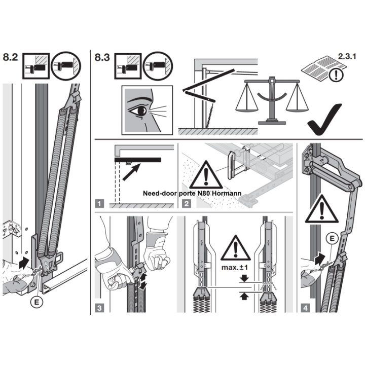 026 - 426 Kit de 2 ressorts quadruples porte N80/S95 Hormann Référence 1195026P