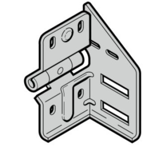 Support roulette intermédiaire Type 4 Droite Ferrure N, BL, Z, BZ et L Hormann Référence 4016308