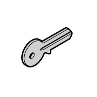 Ebauche de clé pour demi-cylindre profilé, 30.5 + 10 mm Hormann Référence 3087067