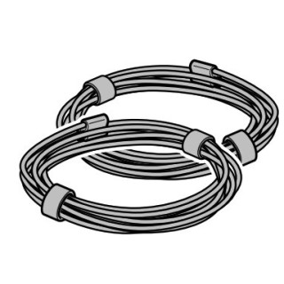 Paire de câble de 2mm Lg 2000mm Rollmatic Hormann Référence 8991295