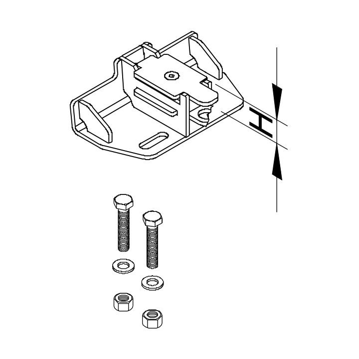 Support de cadre pour DOBO-s L65 galvanisé pour niveleur de quai Hormann HTL2 Référence 311196