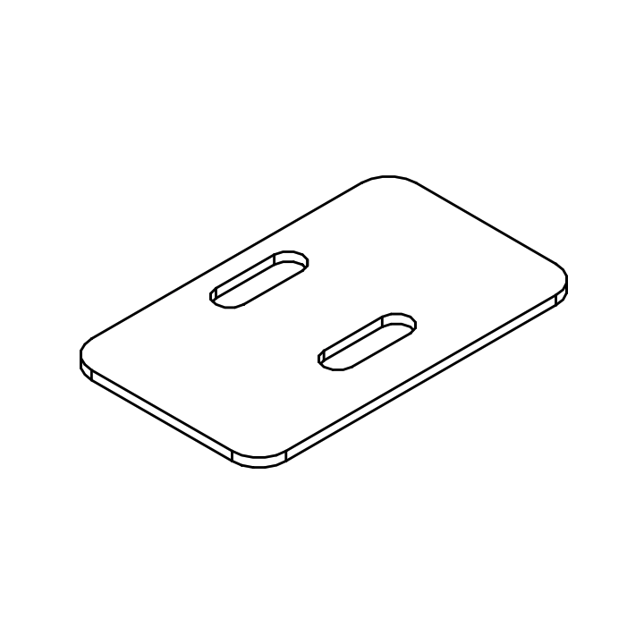 Plaque pour support de cadre 3 mm d'épaisseur pour niveleur de quai Hormann HTL2 Référence 308736