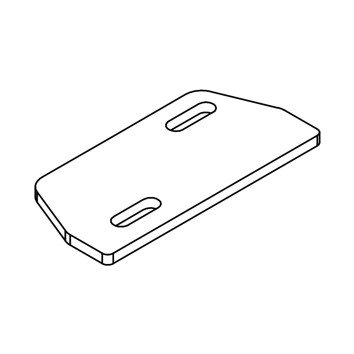 Plaque pour support de cadre 3 mm d'épaisseur pour niveleur de quai Hormann HTL2 Référence 309280