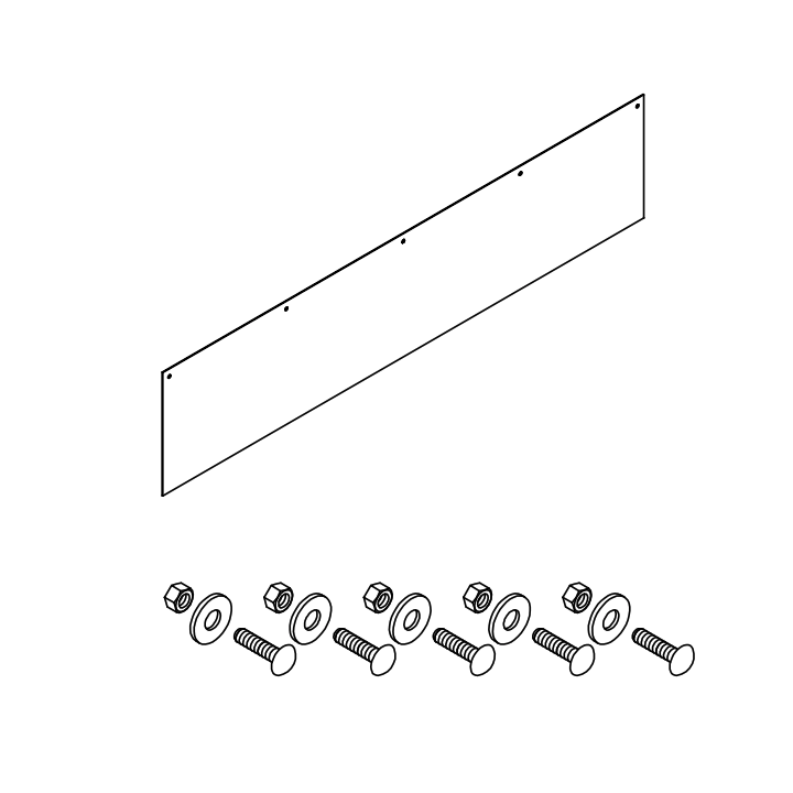 Bache frontale pour niveleur de quai Hormann HTL2 largeur 2250 mm hauteur 410 mm  Référence 311491