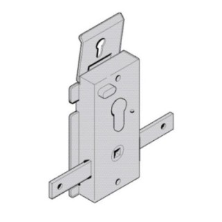 Serrure avec jeu de cylindre porte basculante N80 Hormann Référence 872122