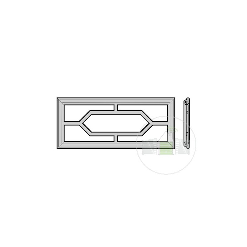 Cadre de vitrage à cassettes 650mm, motif n°1 Hormann Référence 3044944