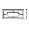 Cadre de vitrage à cassettes 650mm, motif n°1 Hormann Référence 3044944