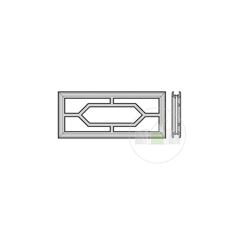 Cadre de fenêtre à cassettes 650mm, motif n°1 Hormann Référence 3044936 Cadre de fenêtre à cassettes 650mm, motif n°1 Hormann Référence 3044936