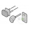 Garniture à poignée extérieure CP, avec plaque d'habillage, TS 42,5mm teinte laiton F3 Hormann Référence 3045630